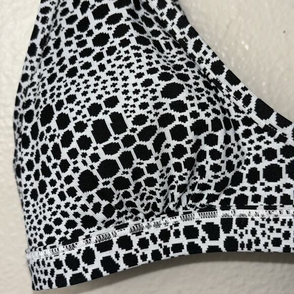Sweaty Betty Retro Bikini Top Monochrome Croc Jacquard black/white women's XS - Picture 8 of 15